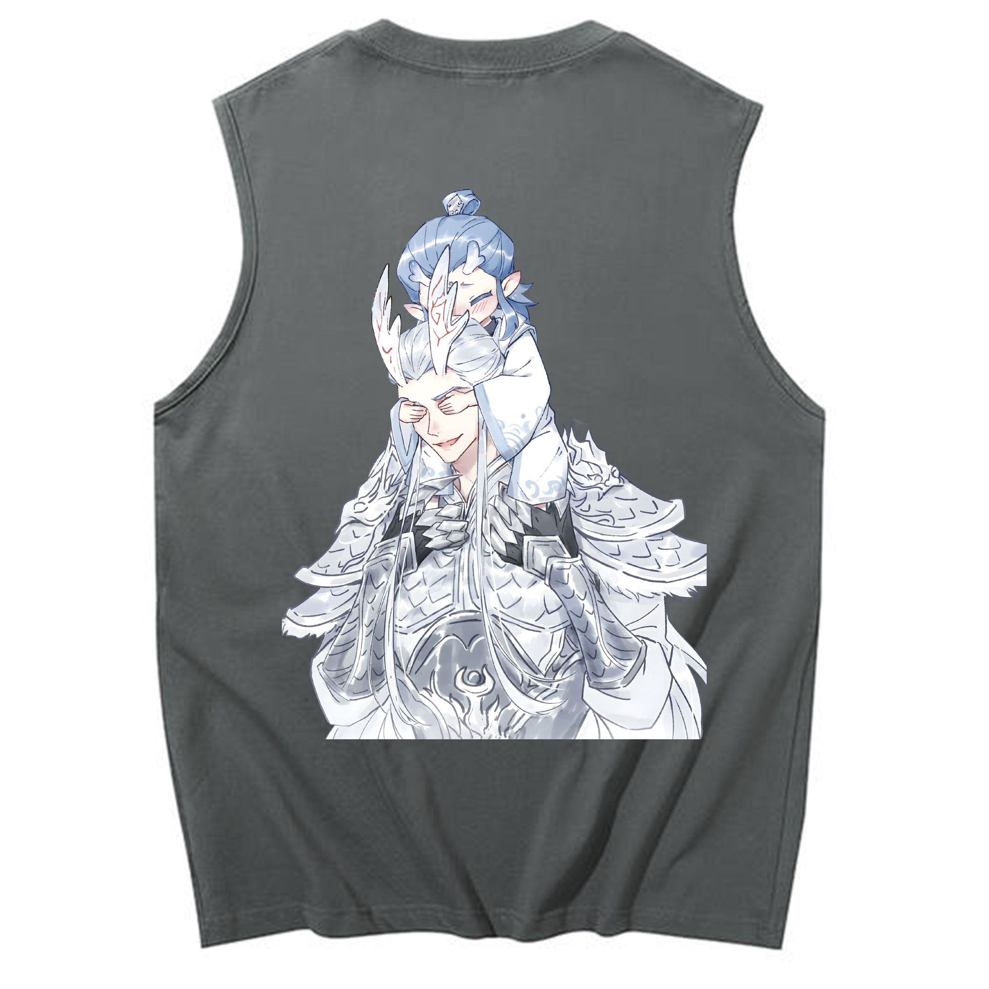 （画像用） Ne Zha 2 ナタ 魔童の大暴れ コットン100％タンクトップ（背面プリント）